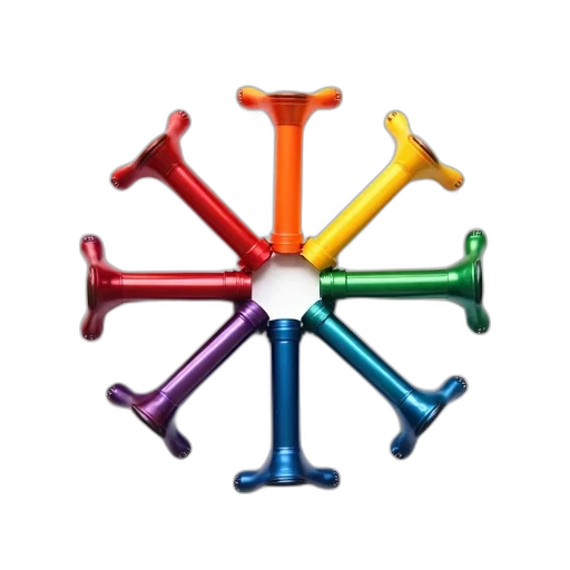 umbrella, staff, jewelry, crown, 3d render, colorful, neon, collection transparent PNG cut-out