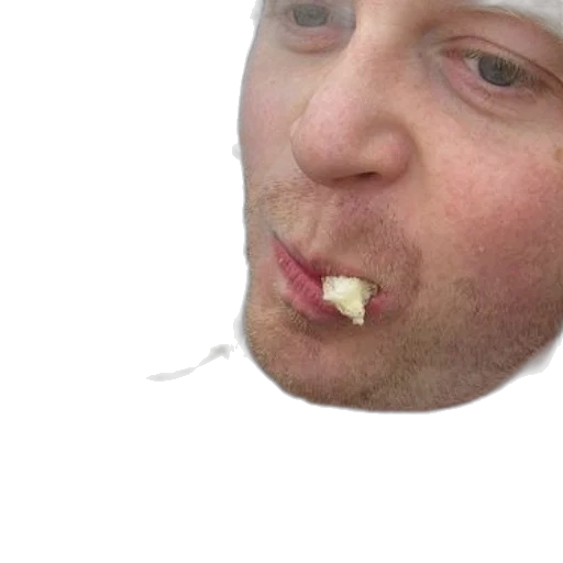 face, food, mask, staff, photorealistic, 3d render, concept art, man transparent PNG cut-out