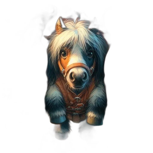 animal, staff, creature, face, concept art, fantasy art, photorealistic, watercolor transparent PNG cut-out