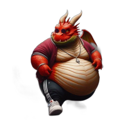 dragon, creature, animal, jacket, concept art, 3d render, fantasy art, photorealistic transparent PNG cut-out