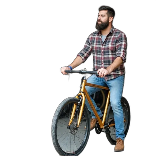 jacket, animal, furniture, photorealistic, 3d render, concept art, man, beard transparent PNG cut-out