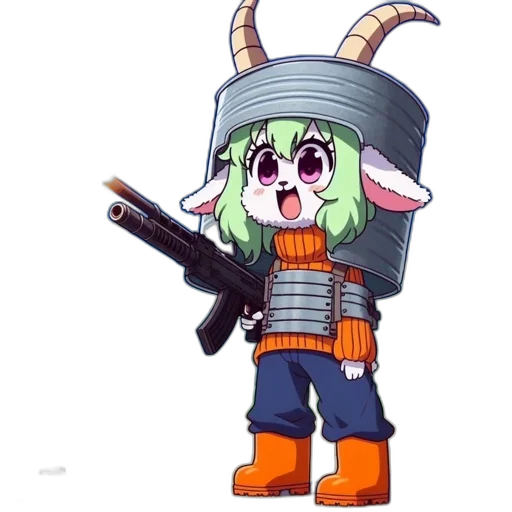 weapon, animal, creature, hat, anime, concept art, pixel art, cartoon transparent PNG cut-out