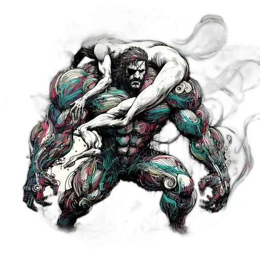 creature, dragon, concept art, comic book art, fantasy art, cyberpunk, green, large transparent PNG cut-out