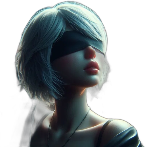 mask, face, robot, dress, cyberpunk, concept art, fantasy art, photorealistic transparent PNG cut-out