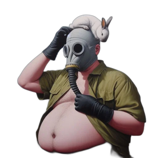 mask, robot, creature, face, concept art, cyberpunk, photorealistic, 3d render transparent PNG cut-out