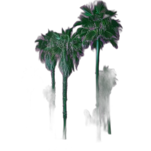 tree, jacket, hair, umbrella, concept art, vaporwave, photorealistic, 3d render transparent PNG cut-out