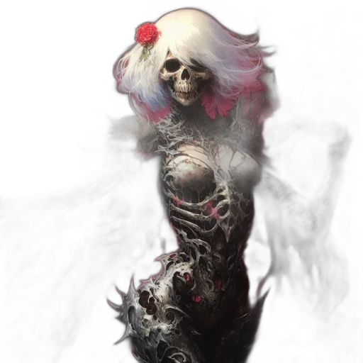 mask, dress, creature, face, concept art, fantasy art, photorealistic, comic book art transparent PNG cut-out