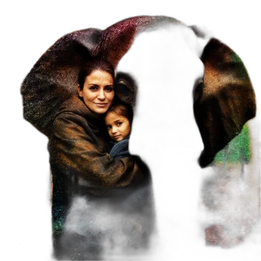 jacket, photorealistic, concept art, pixel art, earth tones, woman, young, girl transparent PNG cut-out