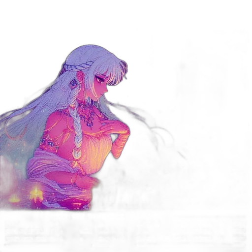 dress, creature, dragon, robot, watercolor, anime, vaporwave, concept art transparent PNG cut-out