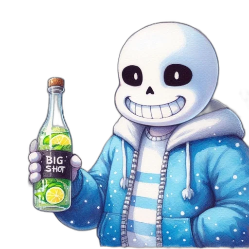 jacket, bottle, robot, food, pixel art, concept art, vaporwave, 3d render transparent PNG cut-out