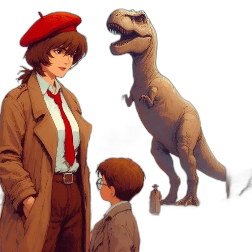 creature, animal, hat, concept art, fantasy art, comic book art, pixel art, red transparent PNG cut-out