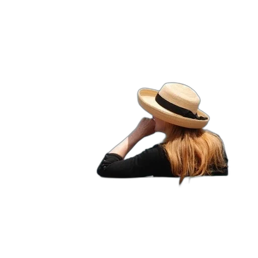 hat, hair, staff, crown, 3d render, woman, straw, sits transparent PNG cut-out