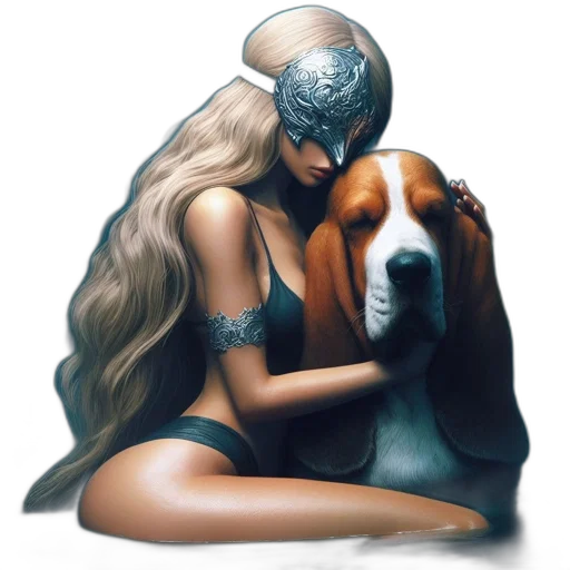 animal, mask, creature, fantasy art, concept art, photorealistic, comic book art, dimly transparent PNG cut-out