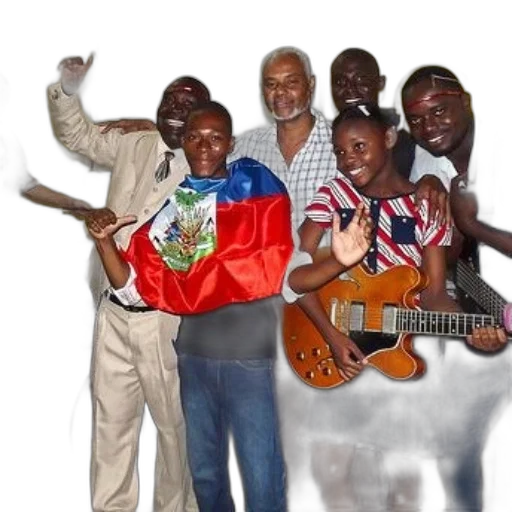 staff, jacket, group, people, including, one, holding, guitar transparent PNG cut-out