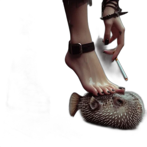 shoes, creature, staff, weapon, concept art, fantasy art, photorealistic, 3d render transparent PNG cut-out