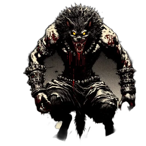 creature, animal, concept art, comic book art, fantasy art, pixel art, nighttime, scene transparent PNG cut-out