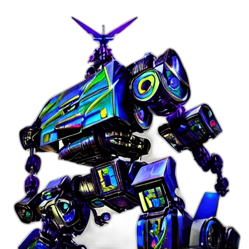 robot, weapon, jewelry, dragon, 3d render, concept art, vaporwave, cyberpunk transparent PNG cut-out