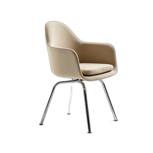 furniture, 3d render, modern, chair, curved, backrest, seat, cushion transparent PNG cut-out