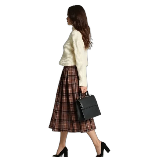 dress, jacket, earth tones, monochrome, young, woman, off, white transparent PNG cut-out