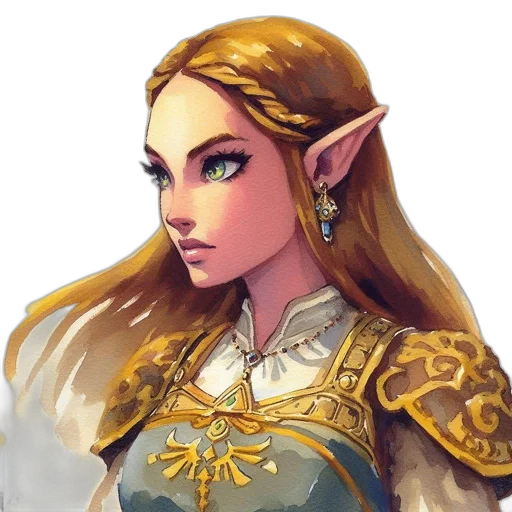 crown, face, staff, dress, fantasy art, concept art, pixel art, watercolor transparent PNG cut-out