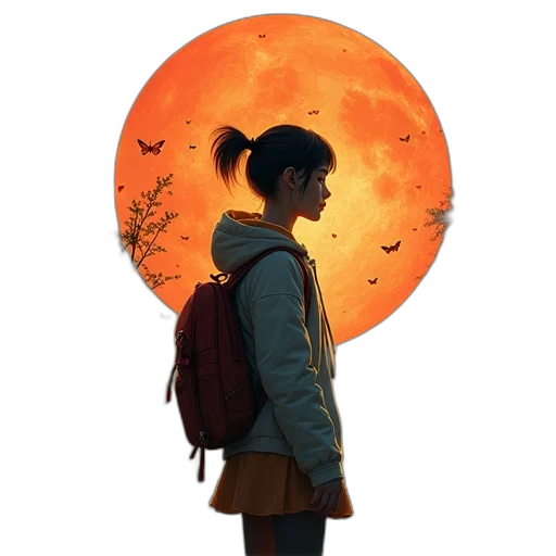 jacket, umbrella, face, mask, concept art, watercolor, fantasy art, anime transparent PNG cut-out