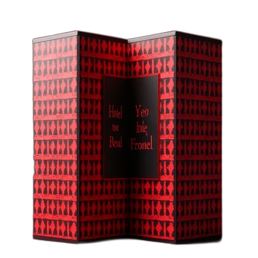 red, hotel, brochure, black transparent PNG cut-out