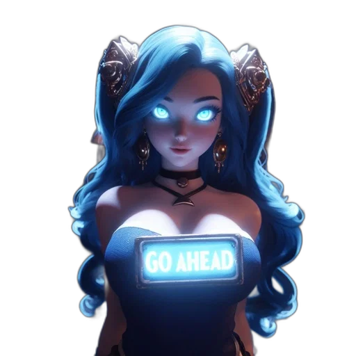 dress, robot, face, hair, concept art, cyberpunk, comic book art, pixel art transparent PNG cut-out