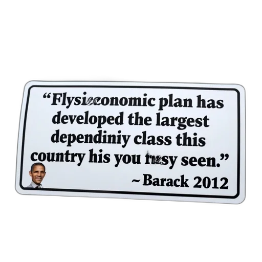 bumper, sticker, quote, barack, obama, stating, his, economic transparent PNG cut-out