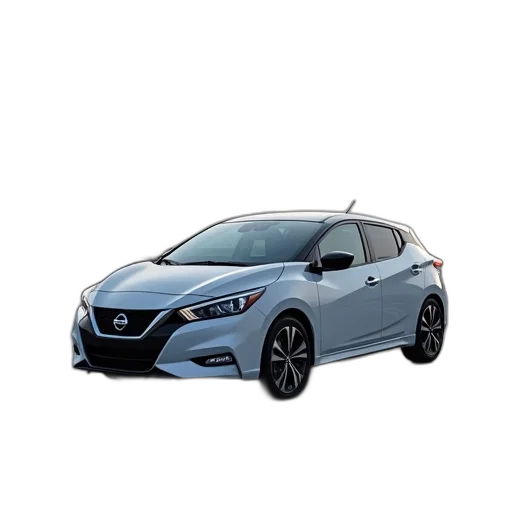 car, 3d render, new, nissan, mica, parking, lot, cityscape transparent PNG cut-out