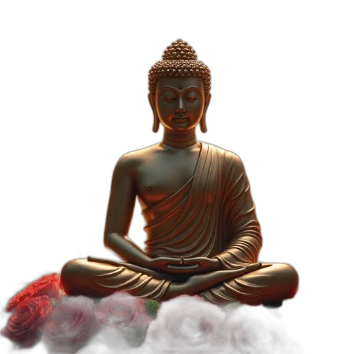 staff, 3d render, photorealistic, concept art, pixel art, buddha, sitting, meditation transparent PNG cut-out
