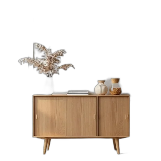 furniture, 3d render, photorealistic, forest, earth tones, wooden, cabinet, patterned transparent PNG cut-out