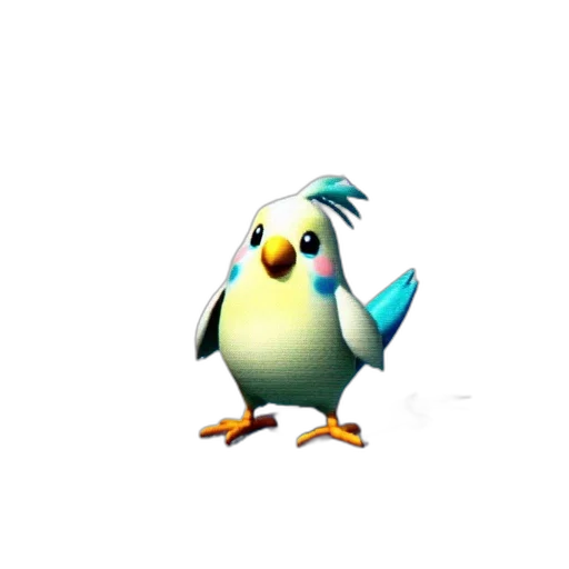 animal, staff, creature, weapon, 3d render, concept art, cartoon, pixel art transparent PNG cut-out