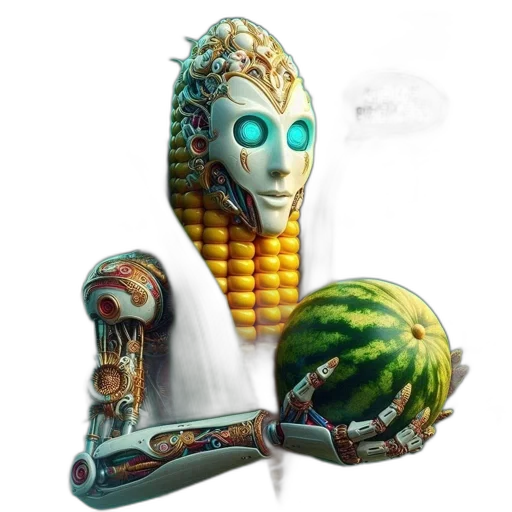 mask, food, creature, robot, concept art, pixel art, fantasy art, 3d render transparent PNG cut-out