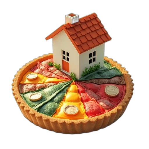 food, 3d render, photorealistic, colorful transparent PNG cut-out