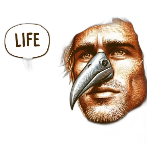 face, animal, mask, weapon, photorealistic, fantasy art, concept art, comic book art transparent PNG cut-out