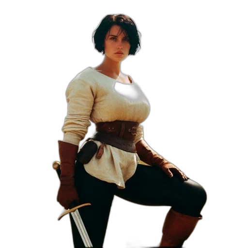 staff, jacket, sword, dress, concept art, fantasy art, 3d render, pixel art transparent PNG cut-out