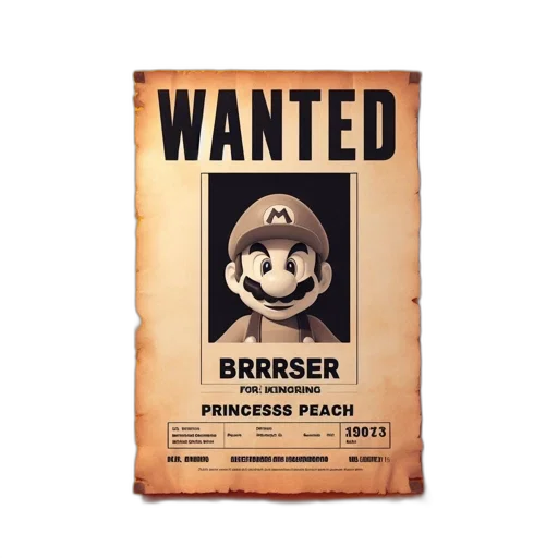 staff, crown, hair, concept art, pixel art, humorous, take, wanted transparent PNG cut-out