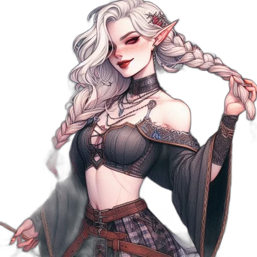 dress, staff, dragon, sword, fantasy art, pixel art, concept art, watercolor transparent PNG cut-out