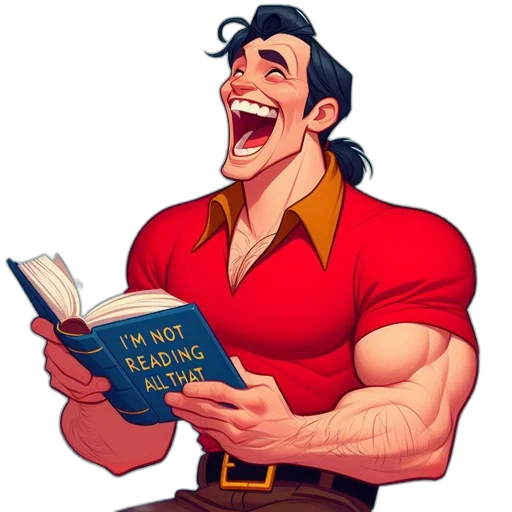 staff, comic book art, cartoon, cartoonish, muscular, man, dark, hair transparent PNG cut-out