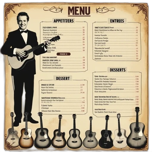 food, menu, vintage, design, featuring, black, white, photograph transparent PNG cut-out