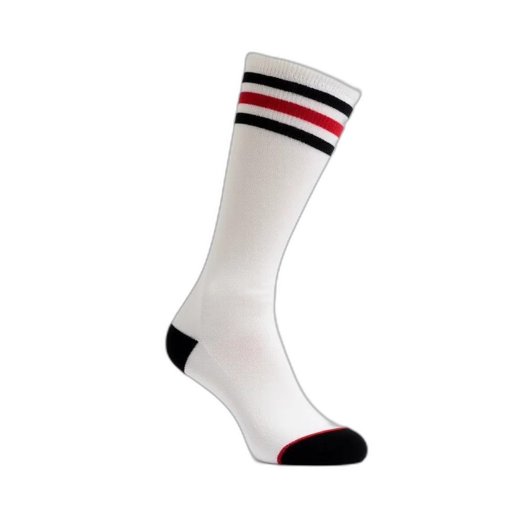 shoes, staff, 3d render, photorealistic, single, white, sock, black transparent PNG cut-out
