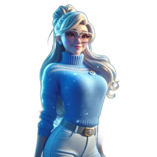 staff, dress, jacket, weapon, concept art, 3d render, fantasy art, comic book art transparent PNG cut-out