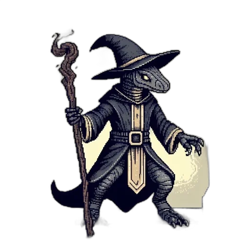 staff, dragon, creature, mask, fantasy art, concept art, pixel art, comic book art transparent PNG cut-out