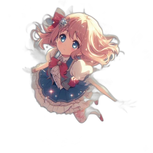 staff, dress, creature, weapon, anime, pixel art, concept art, 3d render transparent PNG cut-out