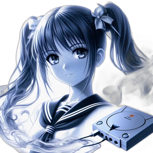 robot, staff, weapon, anime, fantasy art, photorealistic, vaporwave, blue transparent PNG cut-out