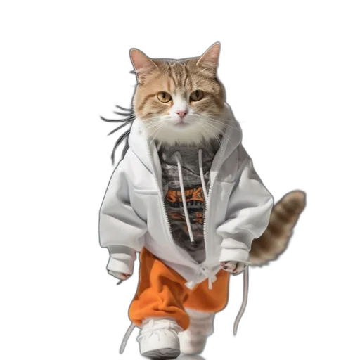 jacket, staff, animal, creature, concept art, pixel art, photorealistic, 3d render transparent PNG cut-out