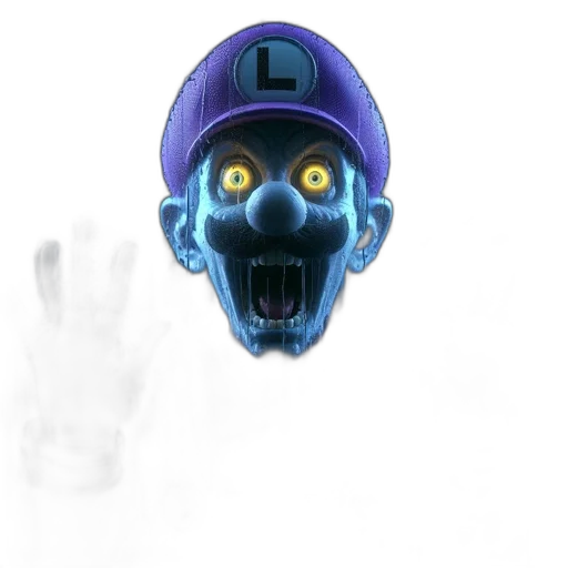 mask, face, robot, creature, 3d render, concept art, vaporwave, pixel art transparent PNG cut-out