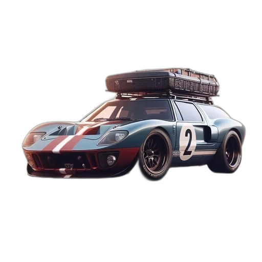 car, 3d render, concept art, photorealistic, fantasy art, teal, black, luggage transparent PNG cut-out