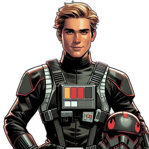 comic book art, concept art, pixel art, male, character, wearing, futuristic, black transparent PNG cut-out