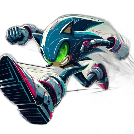 weapon, robot, mask, creature, concept art, 3d render, vaporwave, comic book art transparent PNG cut-out